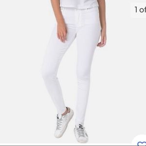 Celebrity Pink Mid-Rise Skinny White Jeans